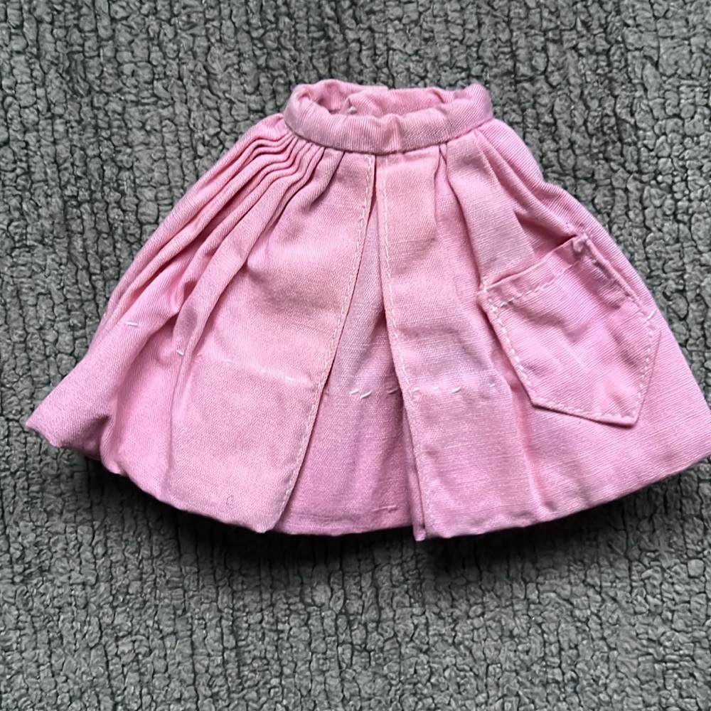 Vintage 1960s Barbie Pink PAK Cotton Skirt Full Gathered 1960s Mattel